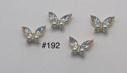 3D Charms Butterflies w Rhinestones #91