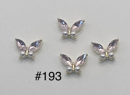 3D Charms Butterflies w Rhinestones #91