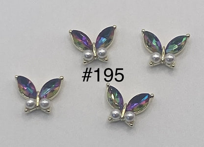 3D Charms Butterflies w Rhinestones #91